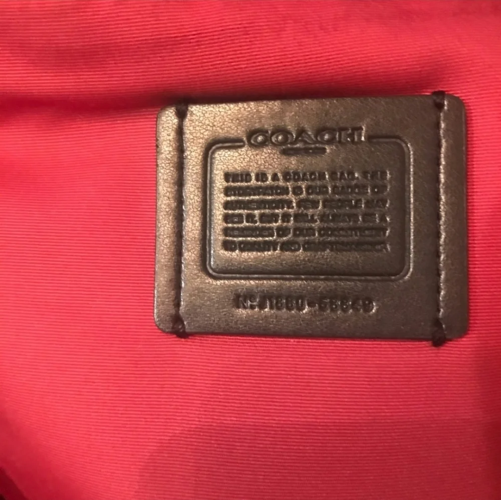 Coach Black Tote with Red Interior